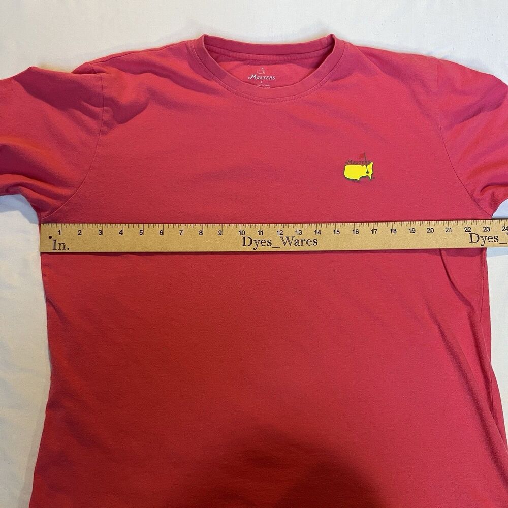Masters T Shirt Mens L Large 2022 Cotton Golf Augusta National Pink Double Sided - Picture 5 of 9
